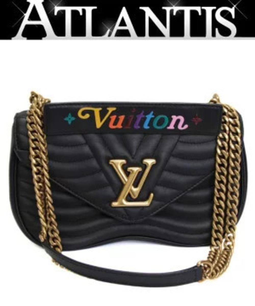 Louis Vuitton New Wave Chain Bag Leather Black
